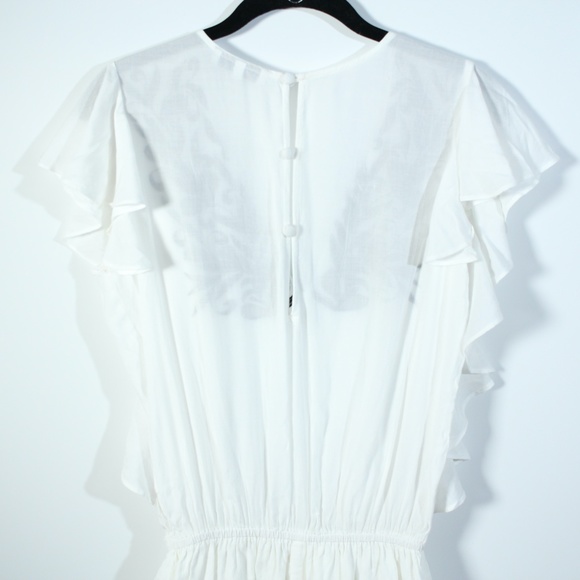 Karina Grimaldi White and Black Embroidered Romper - Picture 8 of 9
